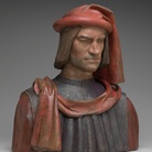 Maestro fiorentino del secolo XV o XVI, forse da un modello di Andrea del Verrocchio e di Orsino Benintendi, Lorenzo de’ Medici, 1478-1521, Terracotta dipinta