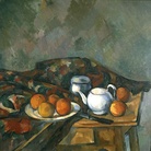 Paul Cézanne, Natura morta con teiera, 1902-1906, Olio su tela, 61,4 x 74,3 cm, Cardiff, Amgueddfa Cymru - National Museum Wales