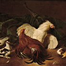 Giovanni Agostino Cassana (Venezia 1658 circa - Genova 1720), Zuffa tra galli, 1700-1710 circa, olio su tela.