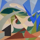 Giacomo Balla, Forze di paesaggio + giardino n. 2, 1917, olio su tela. © Giacomo Balla, by SIAE 2015