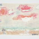 Eugenio Montale, Diario dell'ex Versilia, album formato da 21 carte, Spiaggia, firmato Eusebio e datato 1964, Biblioteca Nazionale Centrale, Firenze.