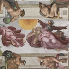 Michelangelo Buonarroti, Cappella Sistina, Dio Separa la Luce dalle Tenebre dopo l’installazione del nuovo impianto di illuminazione. Foto Boutique Creativa © Governatorato SCV – Direzione dei Musei