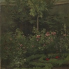 Camille Pissarro, Un jardin de roses, 1862, olio su tela, 34,9 x 27,9 cm. Yale University Art Gallery, Gift of the Bernhard Foundation