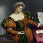 Lorenzo Lotto, Ritratto di gentildonna nelle vesti di Lucrezia, 1533, Olio su pannello, 95 × 110 cm, Londra, National Gallery