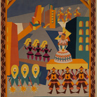Fortunato Depero, Il corteo della gran bambola. Tarsia in panno, cm 330 x 230. © Mart