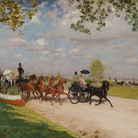 Giuseppe De Nittis, Ritorno dalle corse, 1875 Olio su tela 58.1 × 114.6 cm, Philadelphia Museum of Art, Dono di John G. Johnson per la W. P. Wilstach Collection, (W1906-1-10)