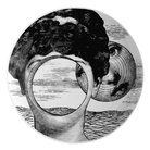 Piero Fornasetti, Piatto “Tema e Variazioni”. Porcellana. Courtesy Fornasetti