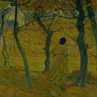 Cuno Amiet, Ragazza bretone sotto gli alberi (Bretonin unter Bäumen), 1893, Olio su cartone, 53 x 64 cm, Collezione privata