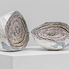 Damián Ortega, Estratigrafía 4, 2012. Newspaper, paper and glue, 21,5 x 33,5 x 27,5 cm, 14 x 31,5 x 30 cm. Courtesy the artist and kurimanzutto, Mexico City