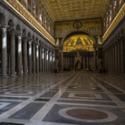 Navata della Basilica di San Paolo fuori le Mura a Roma, Immagine tratta dal film 