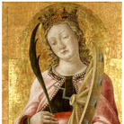 Bartolomeo Vivarini, Santa Caterina d'Alessandria, fine anni Settanta del XV secolo, Tempera su tavola di pioppo (scomparto di polittico), 49 x 34 cm, Bari, Pinacoteca Metropolitana 