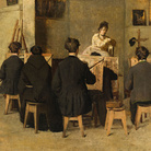Giacomo Favretto, La scuola di pittura, 1871.