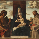 Bartolomeo Montagna, Madonna col Bambino e i Santi Francesco e Giovanni Battista, 1485 ca., Olio su tavola, 148 x 180 cm | Courtesy of Fondazione Cini, Venezia
