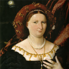 Lorenzo Lotto, Ritratto di Lucina Brembati, 1518-1523 circa, Olio su pannello, 44.8 × 52.6 cm, Accademia di Carrara