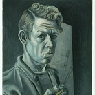 Charles Pollock, Autoritratto, anni ’30. Matita e guazzo su carta colorata. © Charles Pollock Archives