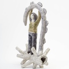 Clémentine de Chabaneix, Antique forest (Forêt ancestrale) 1, Ceramica smaltata, 53 × 33 × 19 cm | Courtesy Dorothy Circus Gallery | © Clémentine de Chabaneix