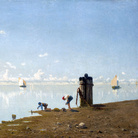 Guglielmo Ciardi, Veduta sulla laguna, olio su tela, 73 x 98 cm