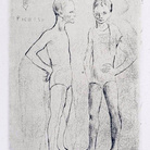 Pablo Picasso, Les deux saltimbanques, 1905, puntasecca, mm 122x91
