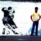 Blek le Rat, Tango de Fasso Telesino, 1986. Photo by Didier Moulin