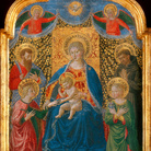 Benozzo Gozzoli, Sposalizio mistico di santa Caterina d’Alessandria e Santi Bartolomeo, Francesco, Lucia e angeli, Tempera e oro su tavola,1466, Terni, Museo d’Arte Moderna e Contemporanea “Aurelio De Felice”