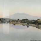 Linda Fregni Nagler, Fuji-Yama from Iwabuchi, 2018, Gelatina a stampa d'argento colorata a mano, 29.3 x 22.3 cm, Con cornice 43.7 x 42.4 cm