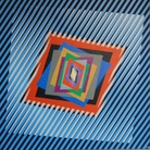 Ferruccio Gard, Effetto colore in op art 16-1, 2016, Colori acrilici su tela, 80 x 80 x 4 cm