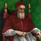1509 | Un breve periodo sotto il Sacro Romano Impero Guerra tra Venezia e la Lega di Cambrai (1508-1511). Aquileia temporaneamente conquistata dal Sacro Romano Impero ritorna alla Serenissima alla fine della guerra | Raffaello Sanzio, Papa Giulio II, 1511, Olio su tavola, National Gallery, London