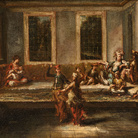 Giovanni Antonio Guardi, Coppia che danza nell'harem, Metà anni quaranta del Settecento, Olio su tela, 44 x 61,5 cm | Courtesy of Fondazione Cini, Venezia