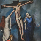Primo Conti, Crocifissione, 1924, olio su tela, cm 190 x 130. Firenze, Convento di Santa Maria Novella. Foto Antonio Quattrone