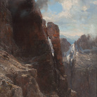 Edward Theodore Compton, Paesaggio delle Dolomiti, 1872-1882, Olio su tela, 149.6 x 93.2 cm, Inv. MG-690, Zagabria, Moderna Galerija