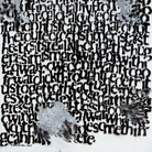 Farhan Siki, What are you trying to erase #2, 2015, Alkyd enamel, spray paint on canvas, 87 x 76 cm | Courtesy of Farhan Siki & Banca Generali Private Banking