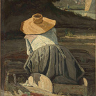 Paul Guigou, Lavandaia, 1860. Olio su tela, cm 81 x 59