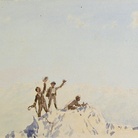 Napoleone Cozzi, Dal taccuino Piccola Cima de Lavaredo, Pag. 20, 1898, Acquerello su carta, Trieste, Società Alpina delle Giulie Sezione di Trieste del C.A.I
