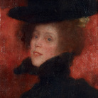 Gustav Klimt, Ritratto di signora con fondo rosso, 1897-1898, Olio su tela, 30 × 19.5 cm, Klimt Foundation, Vienna | © Klimt Foundation, Vienna