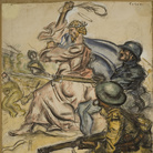 Mario Sironi, In Palestina il nostro di Dio Il Montello 15 Ottobre 1918 cm 54x67