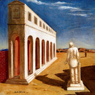 Giorgio de Chirico, Piazza d'Italia (Souvenir d'Italie), 1924-25, Olio su tela, MART di Trento e Rovereto, Collezione L.F. | © Archivio Fotografico e Mediateca MART / Fondazione Giorgio e Isa de Chirico, Roma