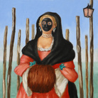Lisa Barmby, La Moretta, 2016, Olio su tavola, 22.5 x 12.8 cm | © Lisa Barmby