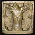 Franco Asco, Crocifissione - Frangar Non Flectar. Bronzo, cm 88x89x12