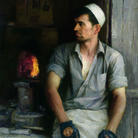 Zhang Zuying, Amir, fabbro uiguro, 2006, Olio su tela, 102 x 128 cm