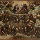 Jacopo Tintoretto (Venezia, 1518 - 1594) e Domenico Robusti (Venezia, 1560 - 1635), Paradiso, Bozzetto, 1588-1592, Olio su tela, 150 x 450 cm, Venezia, Fondazione Querini Stampalia in comodato, Collezione Intesa Sanpaolo