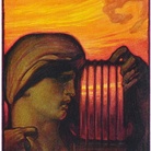 Giuseppe Palanti, Bozzetto preparatorio per il manifesto Onoranze a Wagner, 1913, Pastello su carta, Collezione Paola ed Edoardo Romagnoli