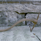 Damián Ortega, Pico Cansado, 1997. Wooden pickaxe, 92 x 54 x 8 cm. Courtesy the artist and kurimanzutto, Mexico City