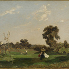 Emma Ciardi, Campagna a Refrontolo. Olio su tela, cm 55,5 x 75. Padova, collezione privata