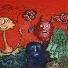 Enrico Baj, Incontri ravvicinati, 1986. Acquaforte 