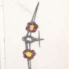 Roy Lichtenstein, Airplane (Study), 1989. Graphite pencil and colored pencil on paper, 22.7x15.2 cm (irregular). Private Collection