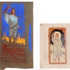 Giuseppe Palanti, Due bozzetti preparatori per il manifesto Ricordi per Parsifal, 1913, Pastello su carta e pastello su cartoncino, Collezione Paola ed Edoardo Romagnoli