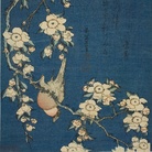 Hokusai, Bullfinch and Weeping Cherry, 1834
