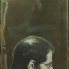 Michelangelo Pistoletto, Autoritratto, Profilo, serigrafia su acciaio, cm 50 x 35. Firenze, Galleria degli Uffizi, depositi