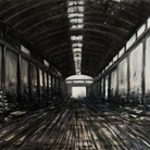 Domenico Marranchino, Capannone abbandonato, Novate Milanese, Milano, 2016, Olio su tela, 210 x 145 cm