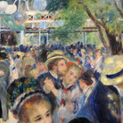 Pierre Auguste Renoir (1841 - 1919), Bal du moulin de la Galette, Dettaglio dello sfondo, 1876, Olio su tela, 131 x 175 cm, Parigi Mus&eacute;e d'Orsay